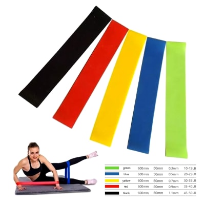 Set 5 Bandas elásticas loop circular