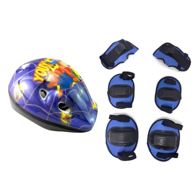Kit de protección para niños Casco + Protecciones Bicicleta