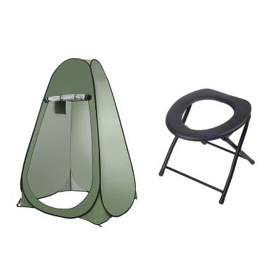 Carpa Baño + Silla Plegable Portatil Wc Camping /forcecl
