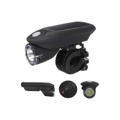 Luz bicicleta led solar usb