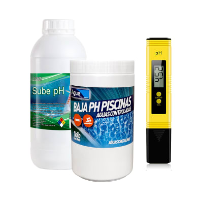 Sube pH + Baja pH + Medidor de pH