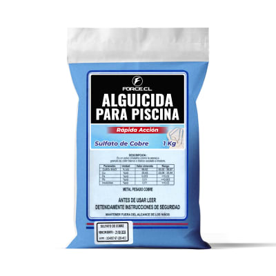 Sulfato de Cobre, Alguicida para Piscina en Polvo 1 Kg