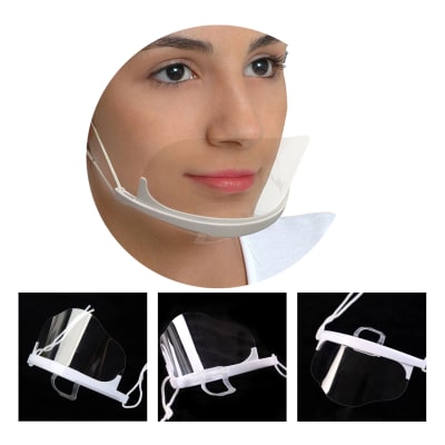 Pack 10 Mascarillas Cubre boca Transparentes Acrílicas Reutilizables 492