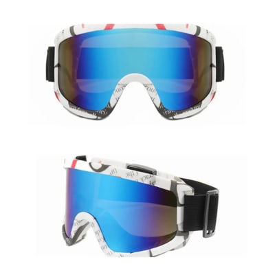 Antiparras Nieve Blanco/Rojo/Gris Vidrio Tornasol