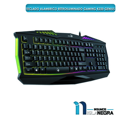 TECLADO RETROILUMINADO GAMER GENIUS K220