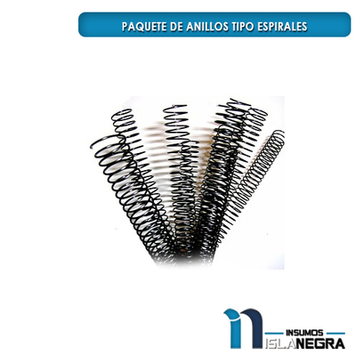 PAQUETE DE ANILLOS TIPO ESPIRALES