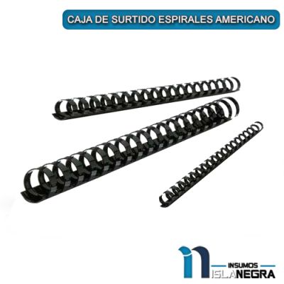 CAJA DE SURTIDO ESPIRALES AMERICANO NEGROS