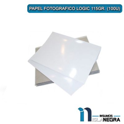 PAPEL FOTOGRAFICO LOGIC 115GR. (100U)