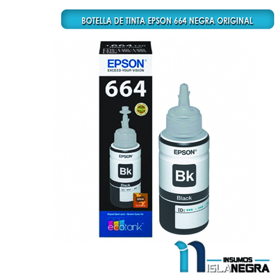 BOTELLA DE TINTA EPSON 664 NEGRO ORIGINAL