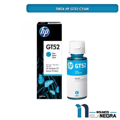 BOTELLA DE TINTA HP GT52 CYAN ORIGINAL