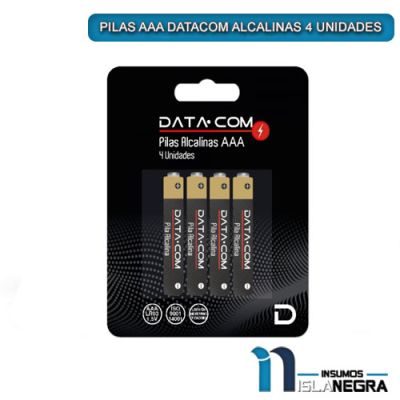 PILAS AAA DATACOM ALCALINAS 4 UNIDADES
