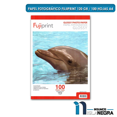 PAPEL FOTOGRAFICO GLOSSY 120gr. (100u) PGLA4120
