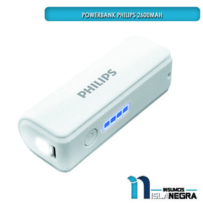 CARGADOR PORTATIL POWER BANK PHILIPS 2600mAh