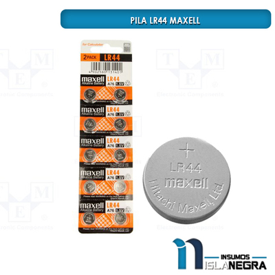 PILA LR44 MAXELL 1 UNIDAD