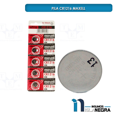 PILA CR1216 MAXELL 1 UNIDAD