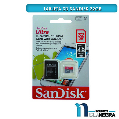 MEMORIA SD SANDISK 32GB CLASE 10
