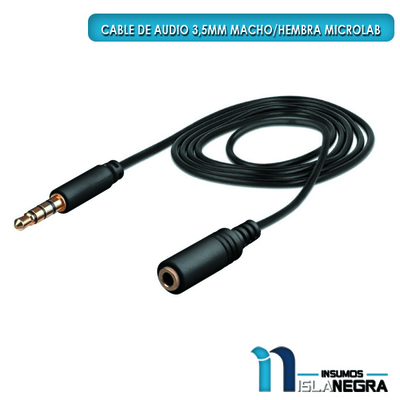 CABLE DE AUDIO MACHO/HEMBRA MICROLAB