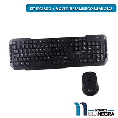 KIT TECLADO + MOUSE INALAMBRICO MLAB 6463