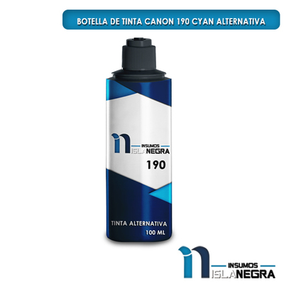 BOTELLA DE TINTA CANON 190 CYAN ALTERNATIVA
