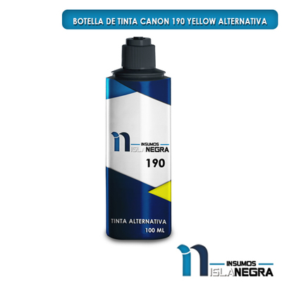 BOTELLA DE TINTA CANON 190 YELLOW ALTERNATIVA