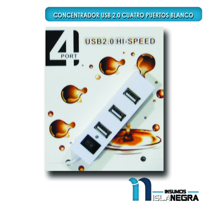 CONCENTRADOR USB 2.0 4 PUERTOS