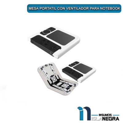 MESA PORTATIL CON VENTILADOR PARA NOTEBOOK