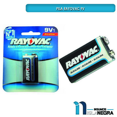 PILA 9V RAYOVAC ALCALINA 1 UNIDAD