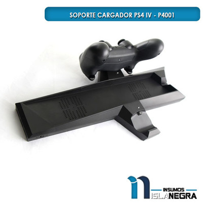 SOPORTE Y CARGADOR DOBLE PS4 USB 3.0