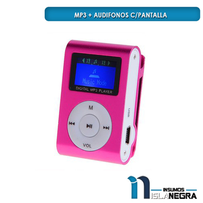 MP3 + AUDIFONOS C/PANTALLA