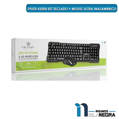 KIT TECLADO + MOUSE INALAMBRICO ULTRA 29UT0-K5000
