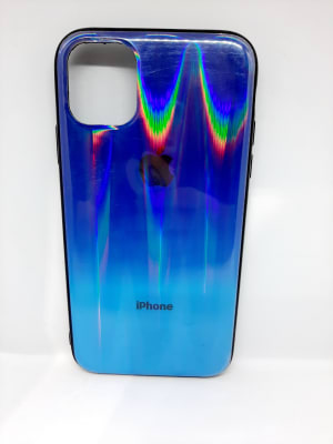 iPhone 11 Pro Max Manzanita holográfica celeste iPhone 11 Pro Max Manzanita holográfica celeste