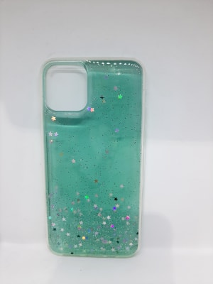 iPhone 11 Pro Transparente brillos celeste iPhone 11 Pro Transparente brillos celeste