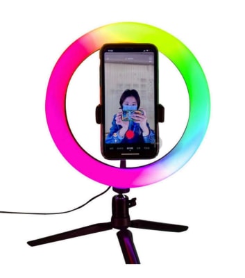 Ring light RGB 26 ctms. con trípode de escritorio Ring light RGB 26 ctms. con trípode de escritorio