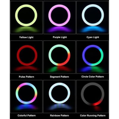 Ring light RGB 26 cmts. con trípode alto Ring light RGB 26 cmts. con trípode alto