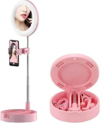 Ring light con espejo y joyero Ring light con espejo y joyero