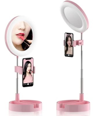 Ring light con espejo y joyero Ring light con espejo y joyero