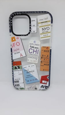 iPhone 12/12pro Casetify transparente sellos de viaje iPhone 12/12pro Casetify transparente sellos de viaje