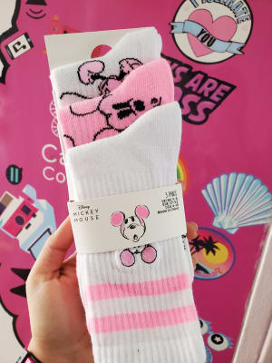 Calcetines largos Mickey rosa Calcetines largos Mickey rosa