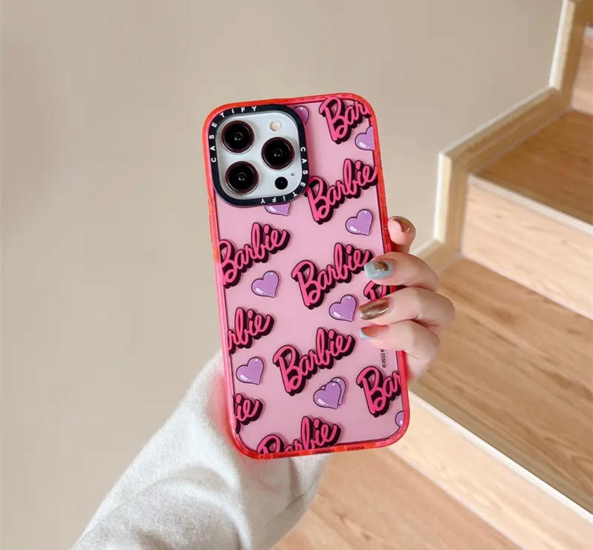iPhone 14 plus Casetify barbie borde color rosa Carli Cosas