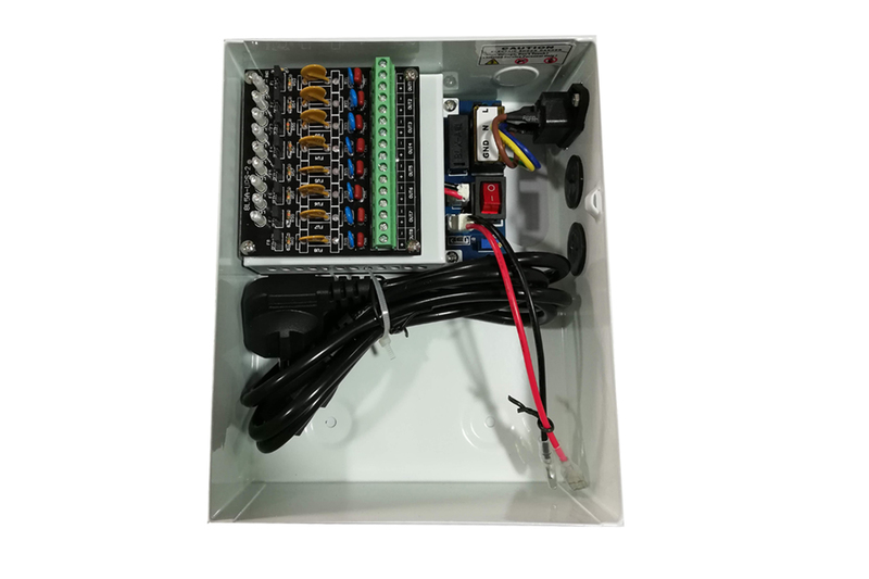 FUENTE DE PODER CCTV 5 AMPERES 8 CANALES C/GABINETE C/LLAVE | Ikseg Store