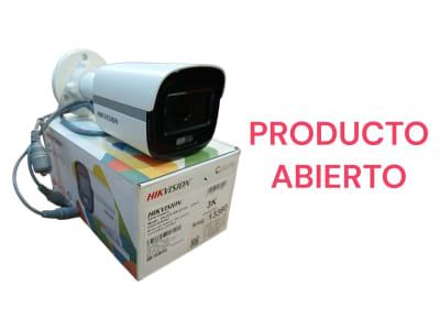 CAMARA BULLET 5MP 3K 2960 x 1665 COLORVU 2.8MM IR20METROS HD-TVI/CVI/AHD/CVBS IP67 DS-2CE10KF0T-FS OPENBOX1
