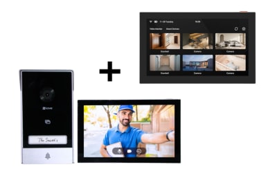 KIT VIDEO PORTERO WIFI HP7+PANTALLA ADICIONAL TACTIL INTELIGENTE SD7 C/BATERIA LITIO CS-HP7-R105-1W2TFC1