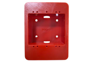 BASE PARA ESTACIÓN MANUAL DE DOBLE ACCIÓN COLOR ROJO MANUALES EMERGENCIA Y SIRENAS ESTROBO HG-BEM