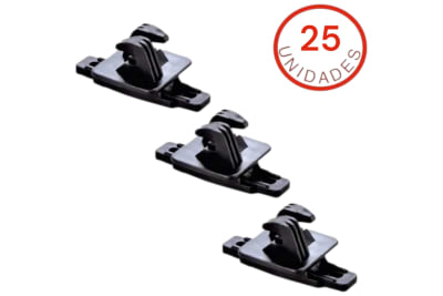 PACK 25 UNIDADES AISLADOR DE PASO INTERMEDIO COLOR NEGRO RESISTENCIA 100KG DE TENSION PROTECCION1