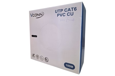 CABLE UTP CATEGORIA 6 UNIFILAR DE 04 PARES CALIBRE 24AWG COBRE CAJA DE 100METROS UL