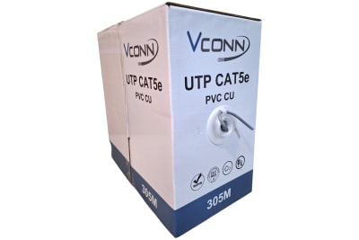 CABLE UTP CATEGORIA 5E UNIFILAR DE 04 PARES CALIBRE 24AWG CAJA DE 305METROS COBRE UL