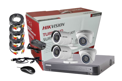 KIT VIDEO GRABADOR 4 CANALES FULL HD 1080P + 2 CÁMARAS BULLET + 2 CAMARAS DOMO 3.6MM EXT.C/DISCO 1TB