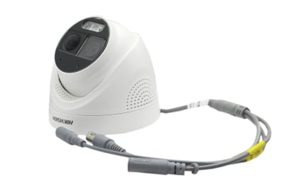 CAMARA DOMO FULL HD 2MP COLORVU 2.8MM IR 20 METROS + SIRENA + AUDIO + IP67 DS-2CE72DF3T-PIRXOS2