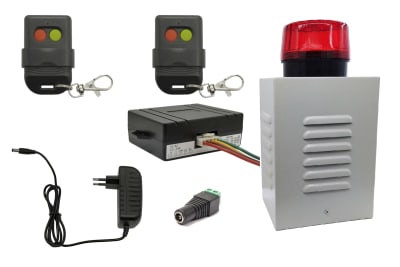 KIT ALARMA COMUNITARIA O PANICO C/SIRENA 20WATT+ BALIZA + 02 CONTROLES PARA 100 METROS IKSEG