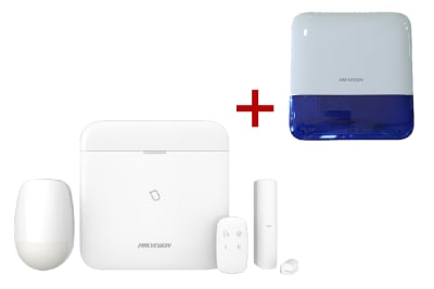 KIT ALARMA DE ROBO INALAMBRICA 48 ZONAS AXPRO 3G/4G DS-PWA48-KIT-WB(LA) + SIRENA